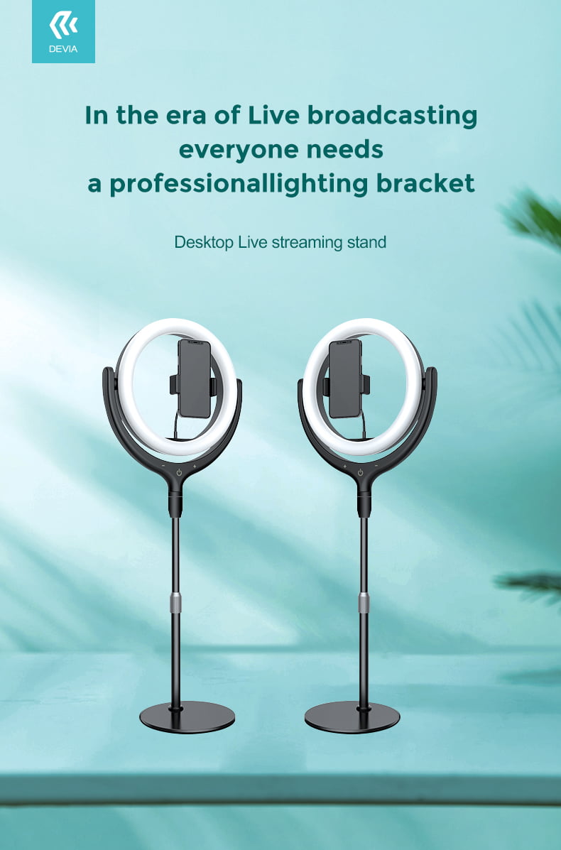 12 Inches Live Streaming Stand With LED Ring Light 1.7M - Image 2