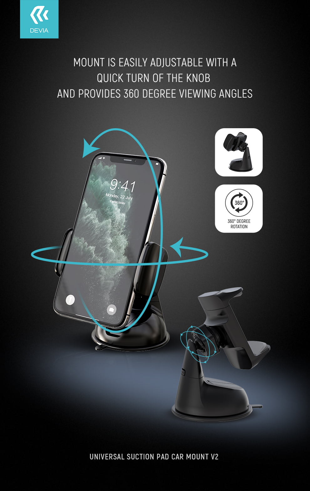 Universal Suction Pad Car Mount