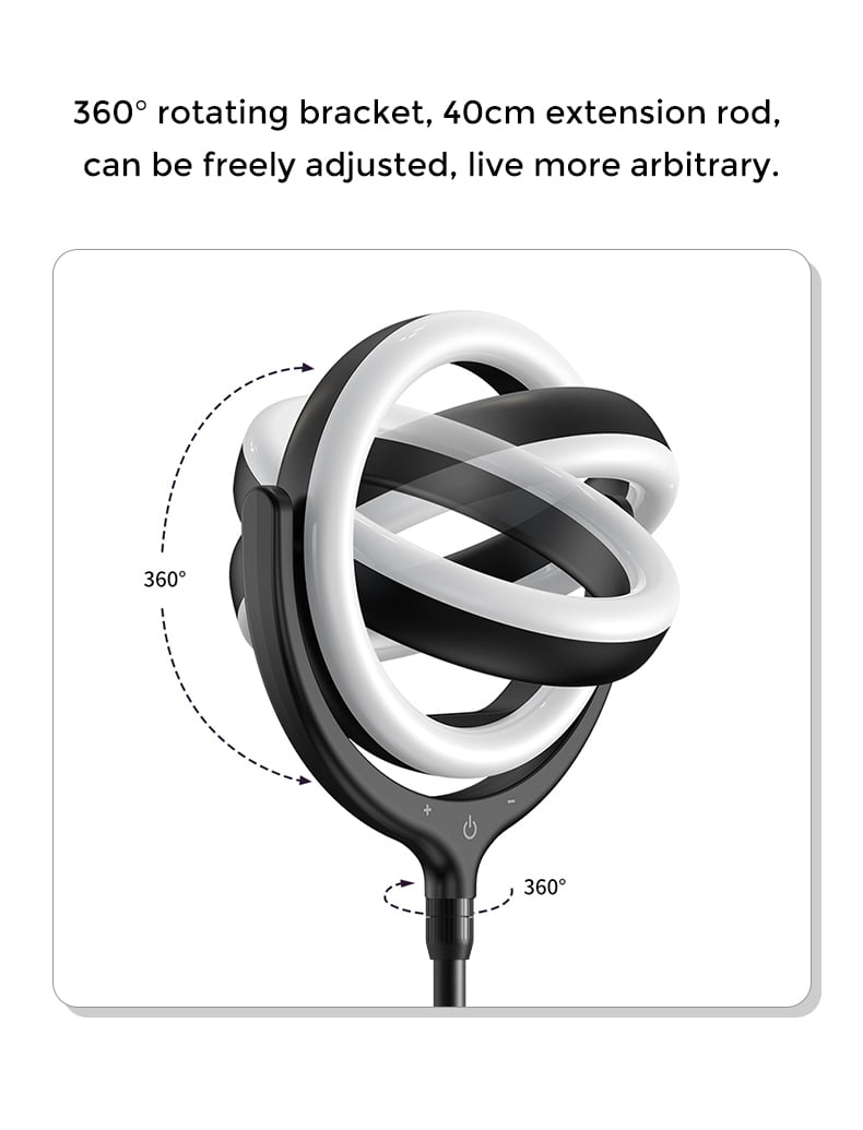 12 Inches Live Streaming Stand With LED Ring Light 1.7M - Image 5