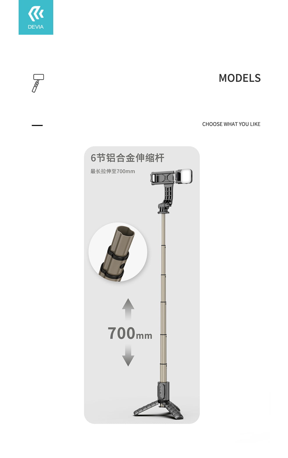 Tripod Stand Multi-Function Selfie Stick With Fill In Light - Image 14