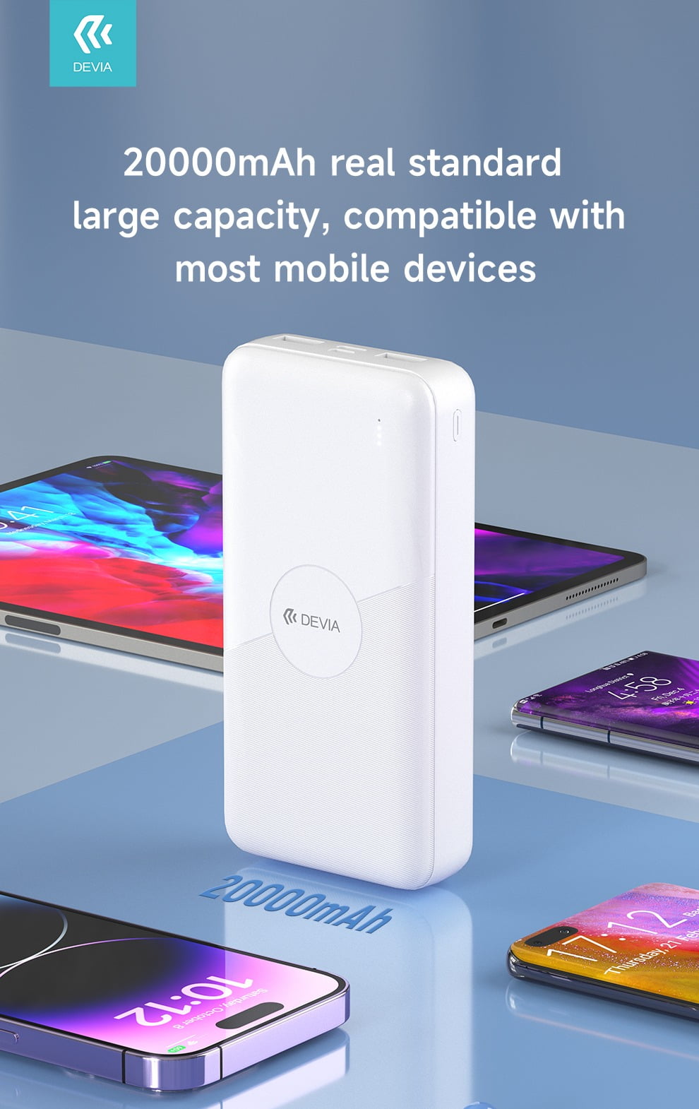 20000mAh Power Bank Fast Charge - Devia Guardian - Image 2