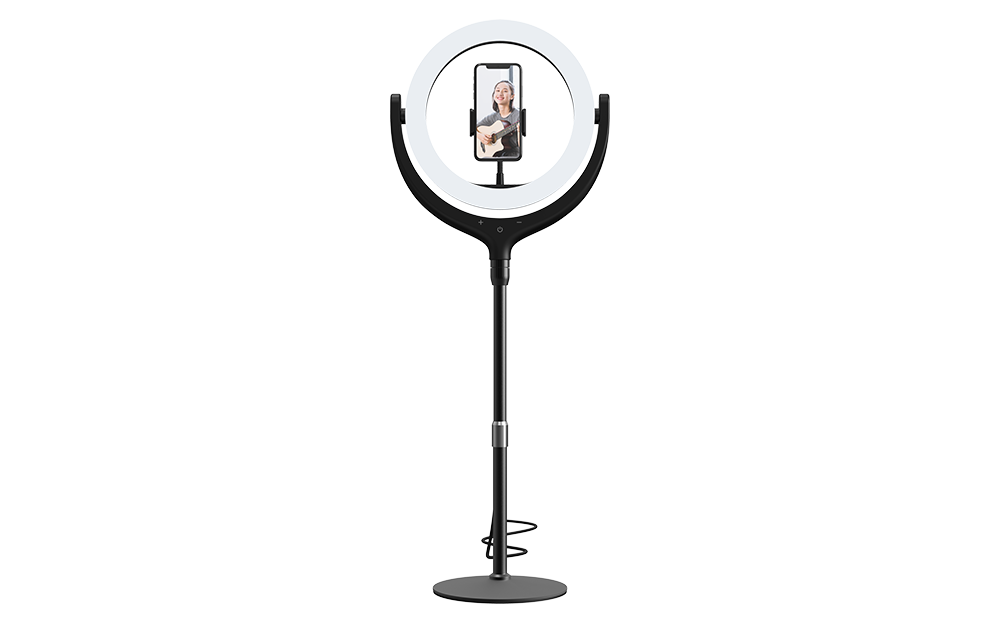 12 Inches Live Streaming Stand With LED Ring Light 1.7M