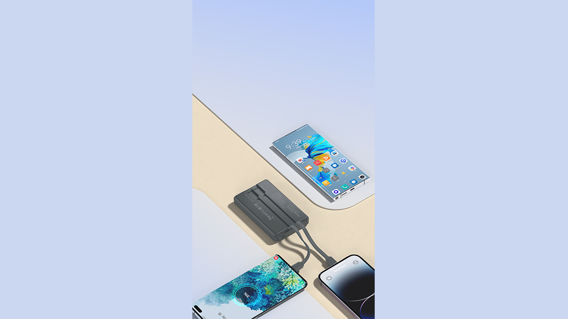 10000mAh 22.5W Power Bank With Dual Cables - Image 7