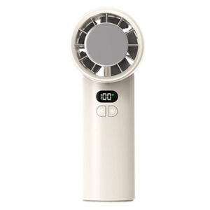 Handheld fan with cooling pad - White