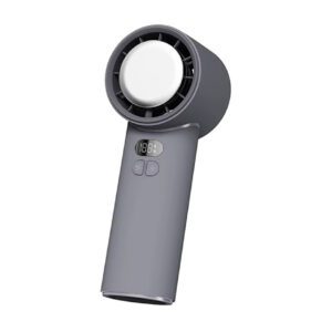 High-Speed Handheld Fan with Cooling Pad - Gray